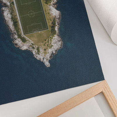 Poster decorativo Um campo de golfe em uma ilha rodeada por um mar turquesa.