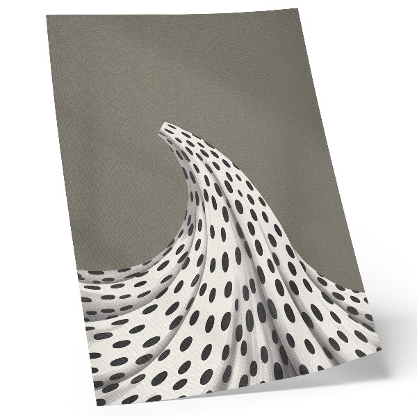 Poster decorativo Padrão minimalista com pontos pretos em fundo bege