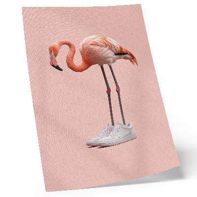 Impressão em tela Tênis esportivos rosa flamingo em fundo rosa