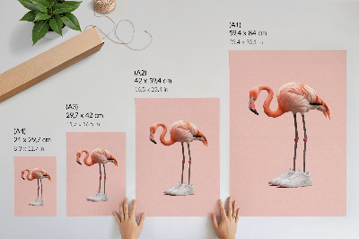 Impressão em tela Tênis esportivos rosa flamingo em fundo rosa