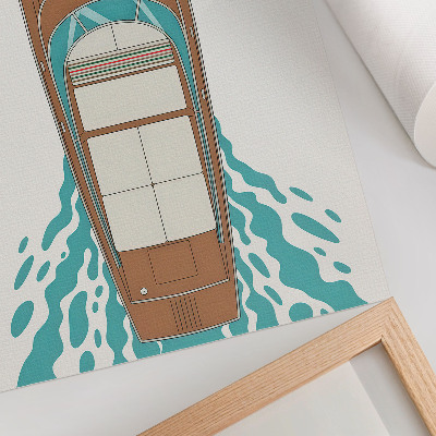 Poster decorativo A elegância de um iate, linhas, simetria, minimalismo.