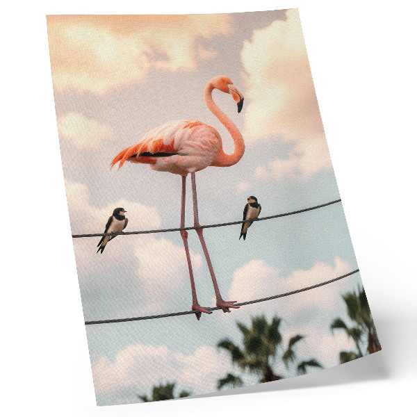 Poster decorativo Céu de flamingos, nuvens, andorinhas naturalmente