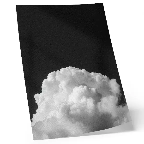 Poster para cozinha nuvens em fundo preto sem detalhes desnecessários