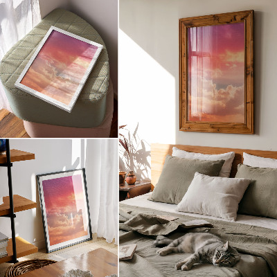 Poster decorativo Nuvens em tons pastel, pôr do sol tranquilo