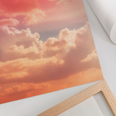 Poster decorativo Nuvens em tons pastel, pôr do sol tranquilo