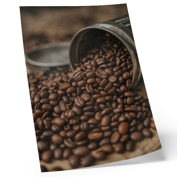 Poster para cozinha Grãos de café dispostos de forma dispersa, diretamente da lata.