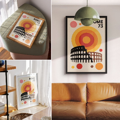 Arte de parede Círculos Artísticos Retrô do Coliseu