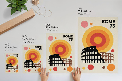 Arte de parede Círculos Artísticos Retrô do Coliseu
