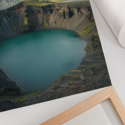Poster decorativo Lago turquesa, montanhas, nuvens lindas