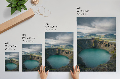 Poster decorativo Lago turquesa, montanhas, nuvens lindas