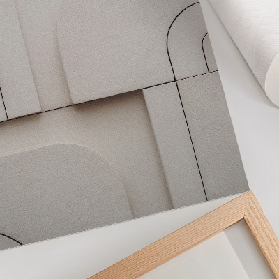 Impressão em tela Formas geométricas, composição moderna e elegância.