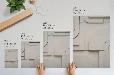 Impressão em tela com formas geométricas em uma composição moderna e elegante