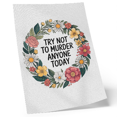 Impressão em tela Uma coroa de flores com uma inscrição engraçada.