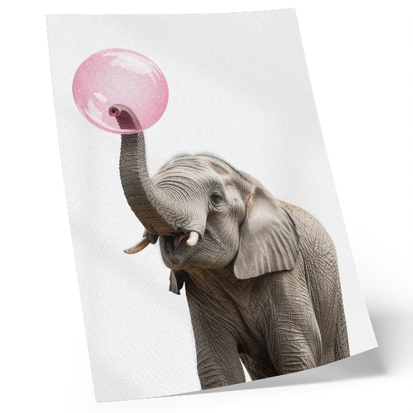 Poster para cozinha Elefante com uma bolha de humor moderno e gentileza