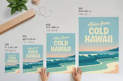 Arte de parede com tipografia moderna e paisagem natural de praias