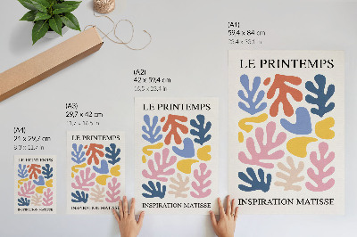Impressão em tela Abstração colorida com formas de plantas