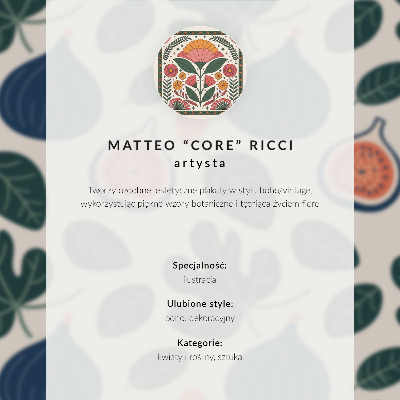 Poster para cozinha Folhas verde-limão em fundo azul sem pontos