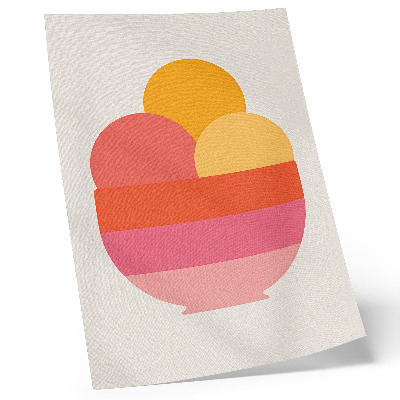 Arte de parede Círculos vibrantes em uma tigela, estilo minimalista