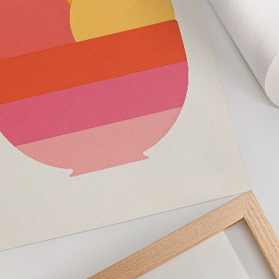 Arte de parede Círculos vibrantes em uma tigela, estilo minimalista