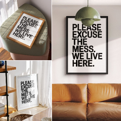 Poster para cozinha Texto humorístico, estilo minimalista, contraste
