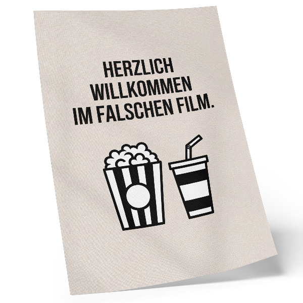 Poster decorativo Iconografia de texto significativa, cinema, fundo bege