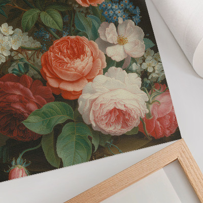 Poster decorativo Flores coloridas em um estilo clássico de pintura