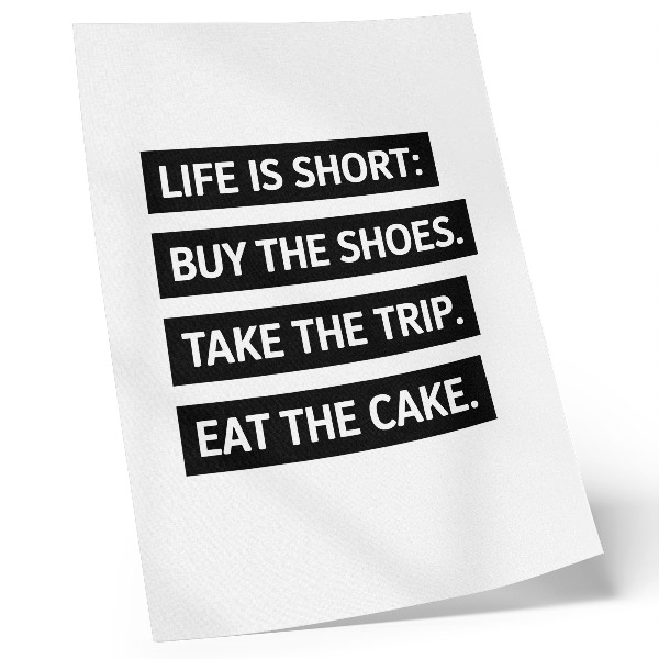 Poster para cozinha Letras sobre fundo preto, tipografia inspiradora