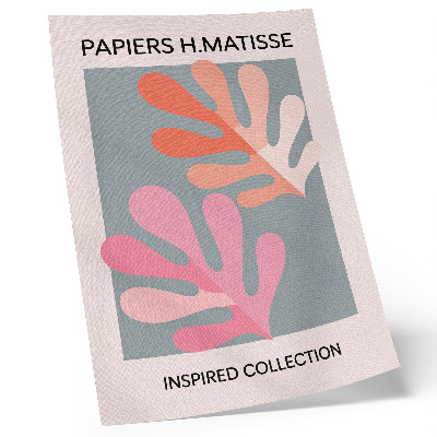 Arte de parede Folhas geométricas inspiradas nas cores de Matisse