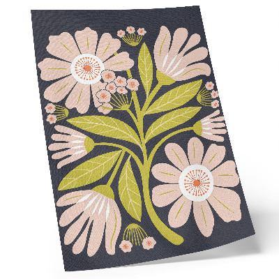 Poster decorativo Motivos florais retrô sem complicações.