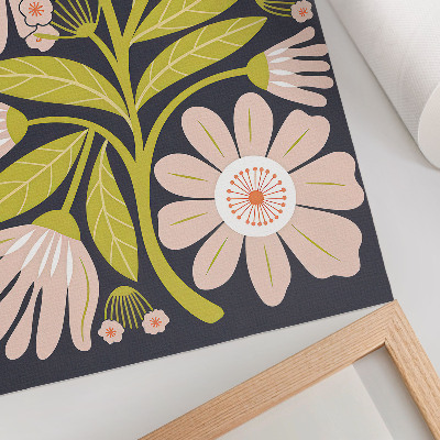 Poster decorativo Motivos florais retrô sem complicações.