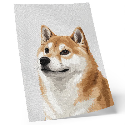 Arte de parede Um cão distinto em tons de bege e creme, minimalista.