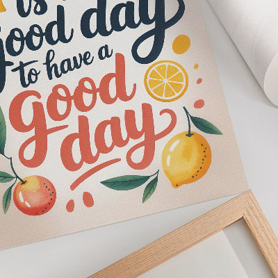 Impressão em tela Letras cítricas coloridas em estilo moderno