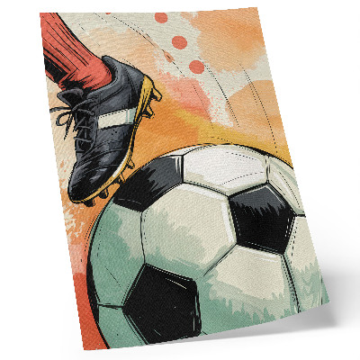 Poster decorativo Toque esportivo, cores vibrantes, composição dinâmica.