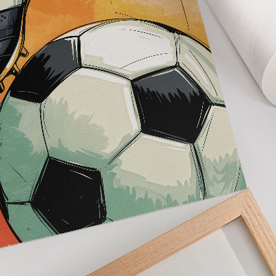 Poster decorativo Toque esportivo, cores vibrantes, composição dinâmica.