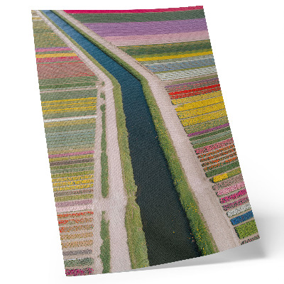 Arte de parede Listras coloridas de flores ao longo do canal