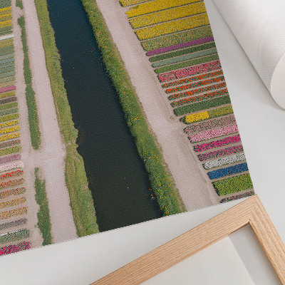 Arte de parede Listras coloridas de flores ao longo do canal