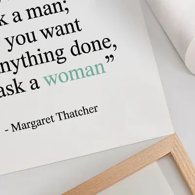 Poster decorativo com frase minimalista motivacional