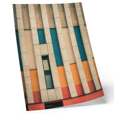 Impressão em tela Painéis de fachada coloridos em uma composição rítmica