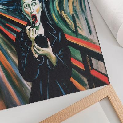 Poster decorativo Figura expressiva, cores vibrantes, linhas dinâmicas