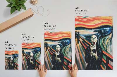 Poster decorativo Figura expressiva, cores vibrantes, linhas dinâmicas