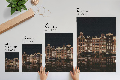 Arte de parede Cidade noturna refletida na água
