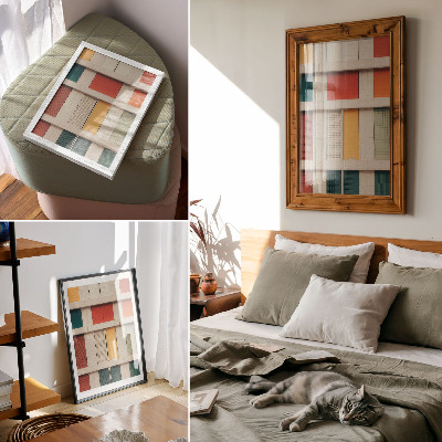 Poster decorativo Painéis coloridos com simetria em estilo moderno