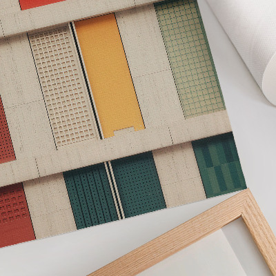 Poster decorativo Painéis coloridos com simetria em estilo moderno