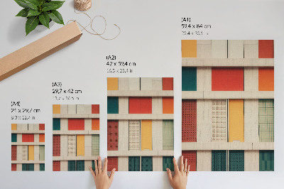 Poster decorativo Painéis coloridos com simetria em estilo moderno