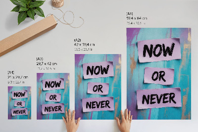 Arte de parede Contrastes dinâmicos, tipografia marcante, roxo turquesa