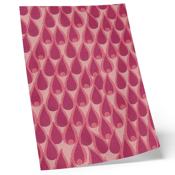 Arte de parede gotas rosas com padrão dinâmico repetitivo