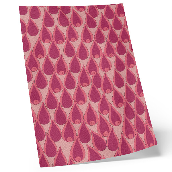 Arte de parede Gotas rosas repetem padrão dinâmico