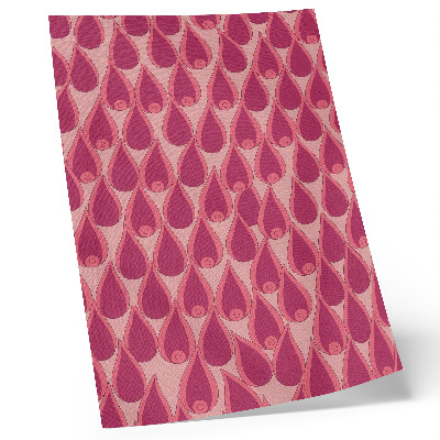 Arte de parede Gotas rosas repetem padrão dinâmico