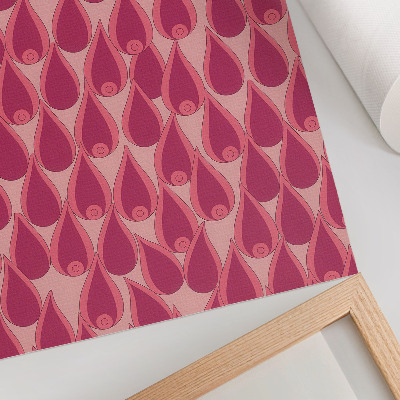 Arte de parede Gotas rosas repetem padrão dinâmico