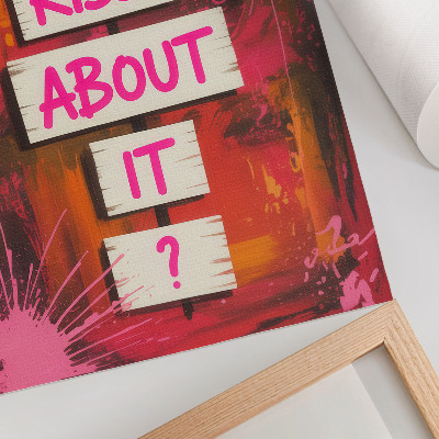 Poster decorativo Fundo colorido com letras rosa